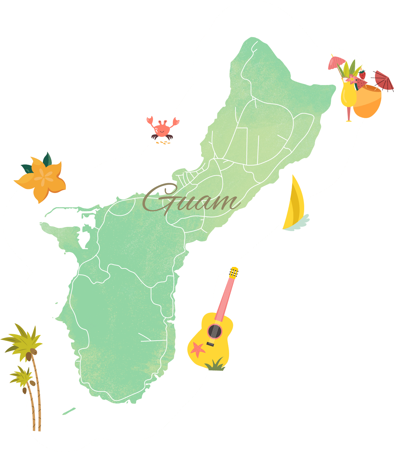 グアム島地図