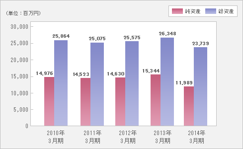 純資産・総資産グラフ
