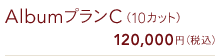 AlbumプランC(10カット) 120,000円(税込)