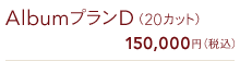 AlbumプランD(20カット) 150,000円(税込)