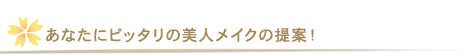 あなたにピッタリの美人メイクの提案!