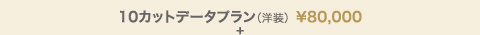 10カットデータプラン（洋装） ￥80,000