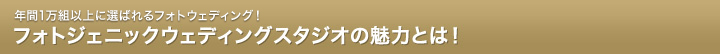 フォトジェニックウェディングスタジオの魅力とは！