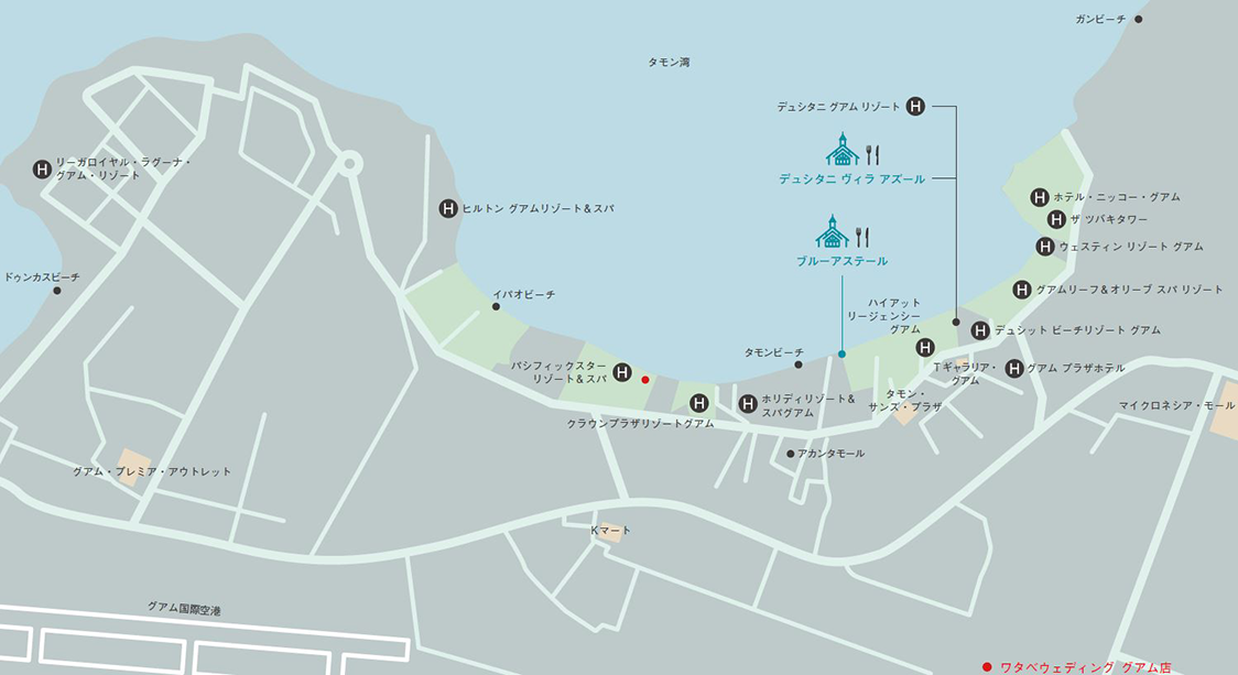 グアムのマップ