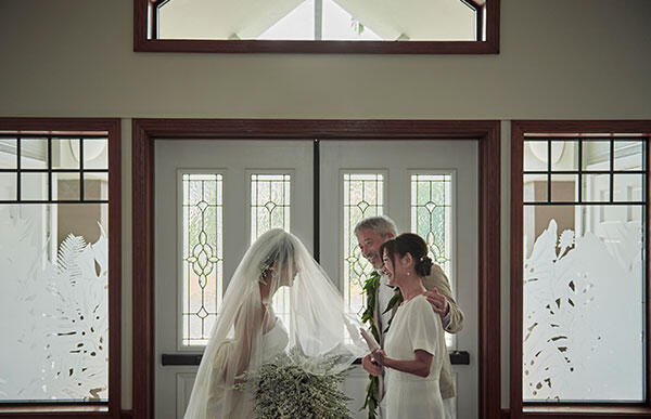 家族のみのハワイ結婚式