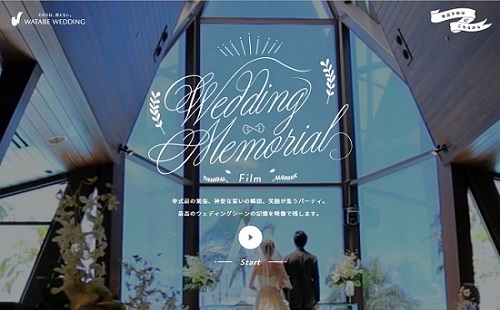 憧れのリゾートウェディングストーリーが満載♥
ウェディング動画サイト『Wedding Memorial Film』OPEN！
～お客様の実例を集めた挙式＆演出ムービーを公開～