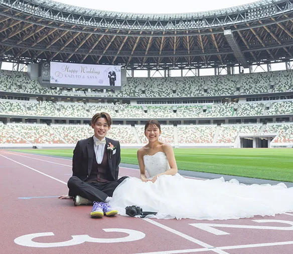 MUFGスタジアム（国立競技場）“初”のウェディングフォト開催レポート