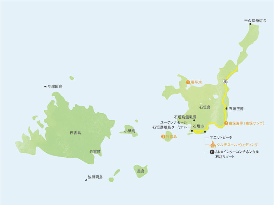 石垣島のマップ