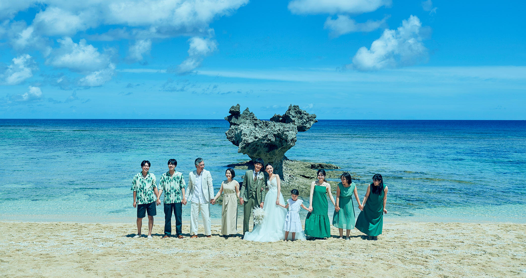 写真:古宇利島のビーチでの撮影