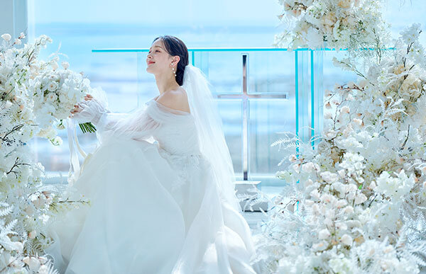 沖縄リゾートウェディングの衣裳