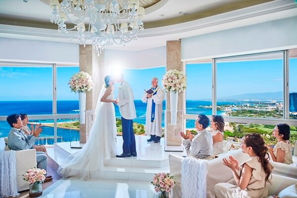 ワイキキを一望しながら誓う愛