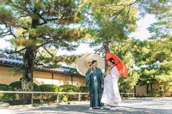 由緒正しい寺院で優美な撮影を