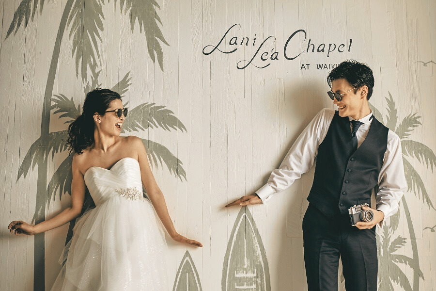 写真:【LA-VIE×WATABE】ラニレアチャペル＆館内＋アラモアナビーチ＆パークフォトプラン（プリンス宿泊者）