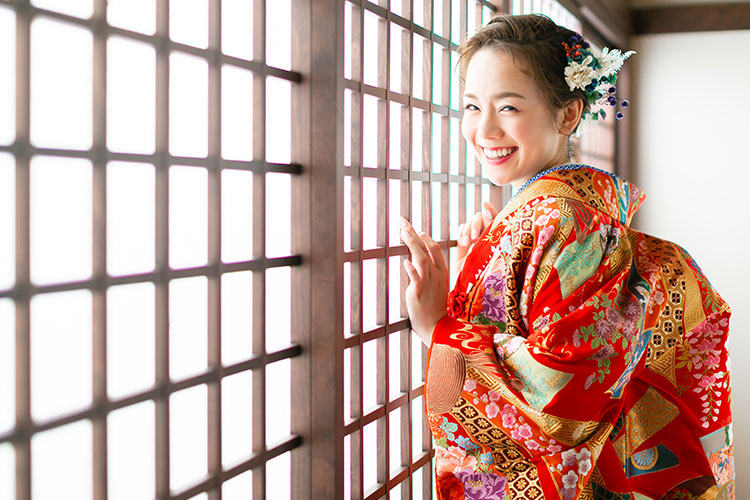 結婚式の前撮りで和装を着用3