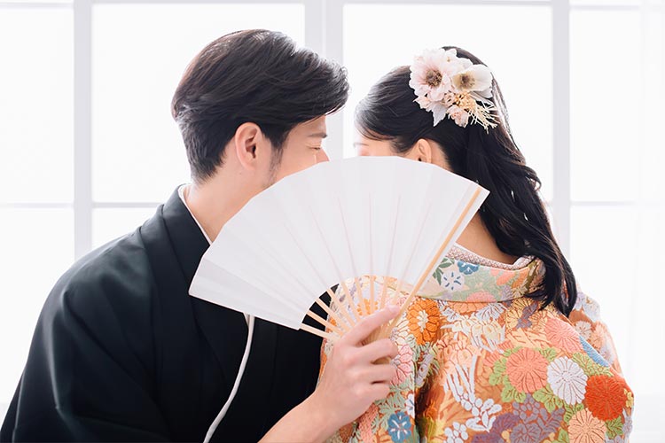 結婚式の前撮りで和装を着用10