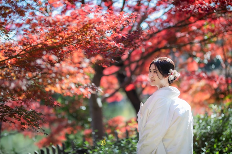 紅葉のフォトウェディング2