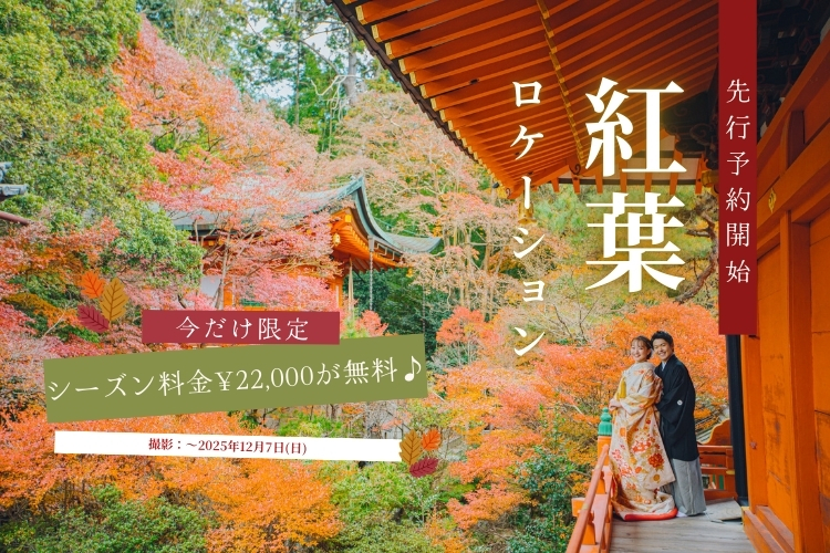 紅葉のフォトウェディング11