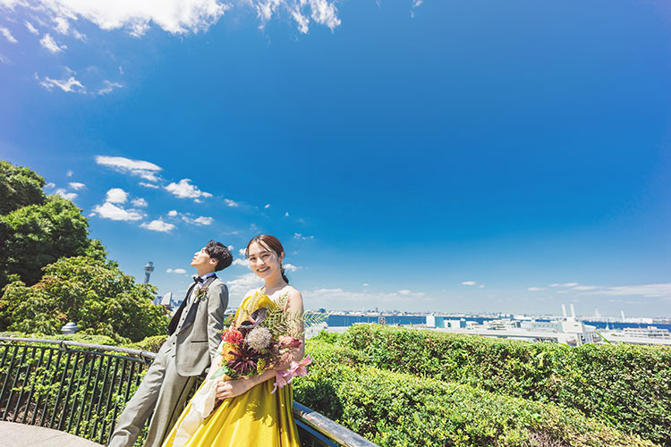 港の見える丘公園での横浜フォトウェディング・前撮り