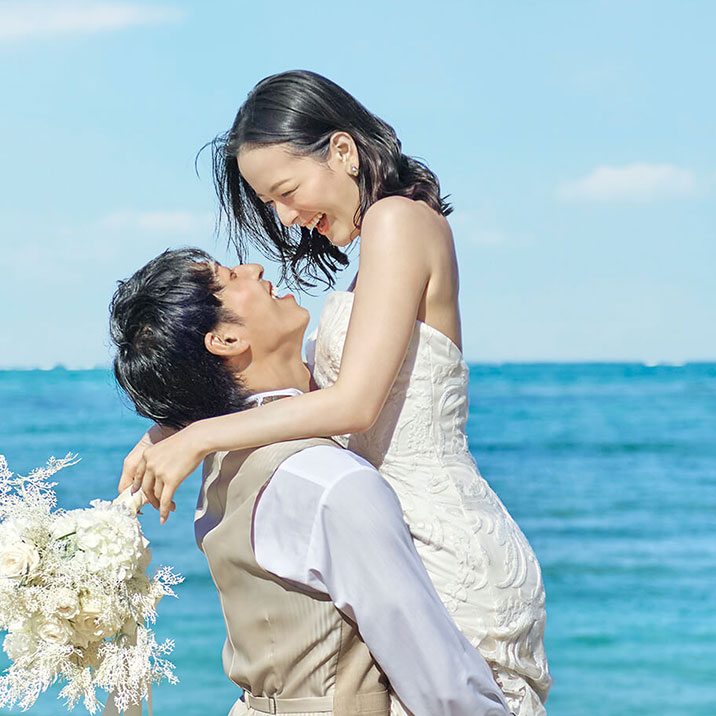 フォトと一緒にシンプルな式を挙げる（沖縄）