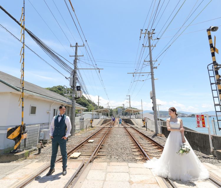 梅津寺海岸&梅津寺駅