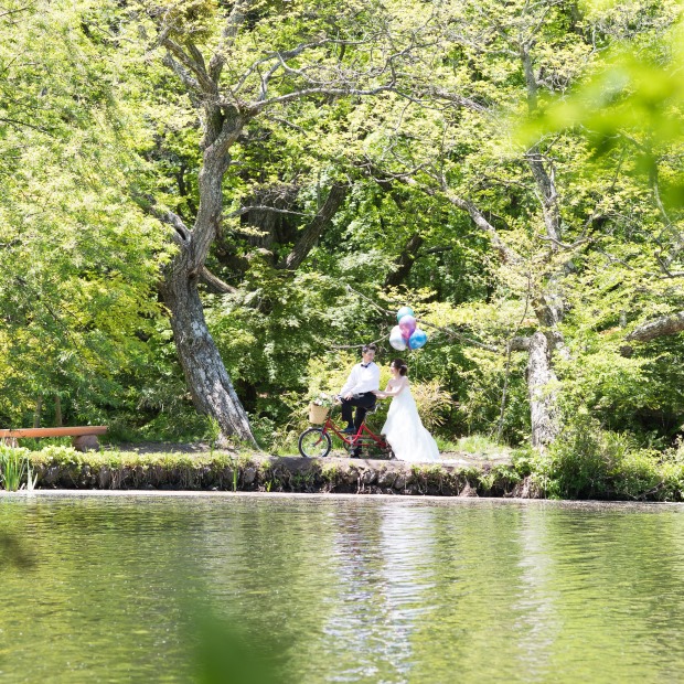 軽井沢雲場池 フォトウェディング