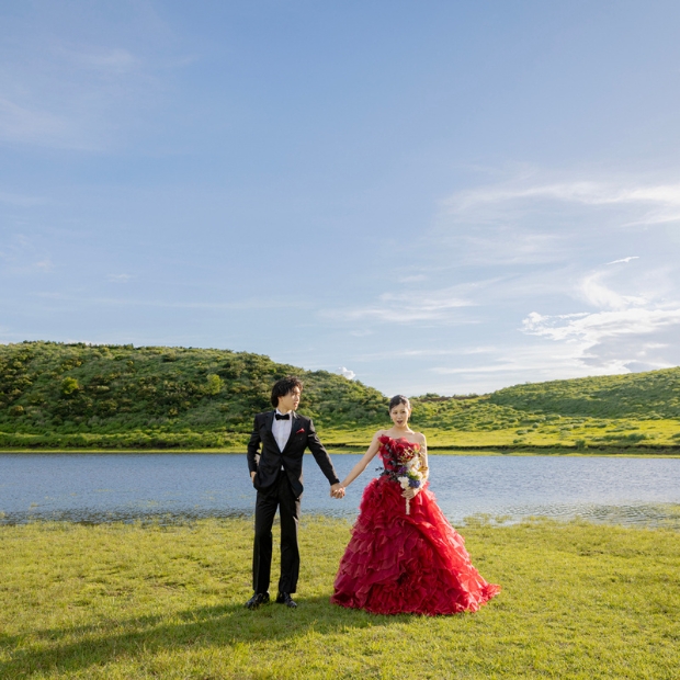 草千里ヶ浜 フォトウェディング