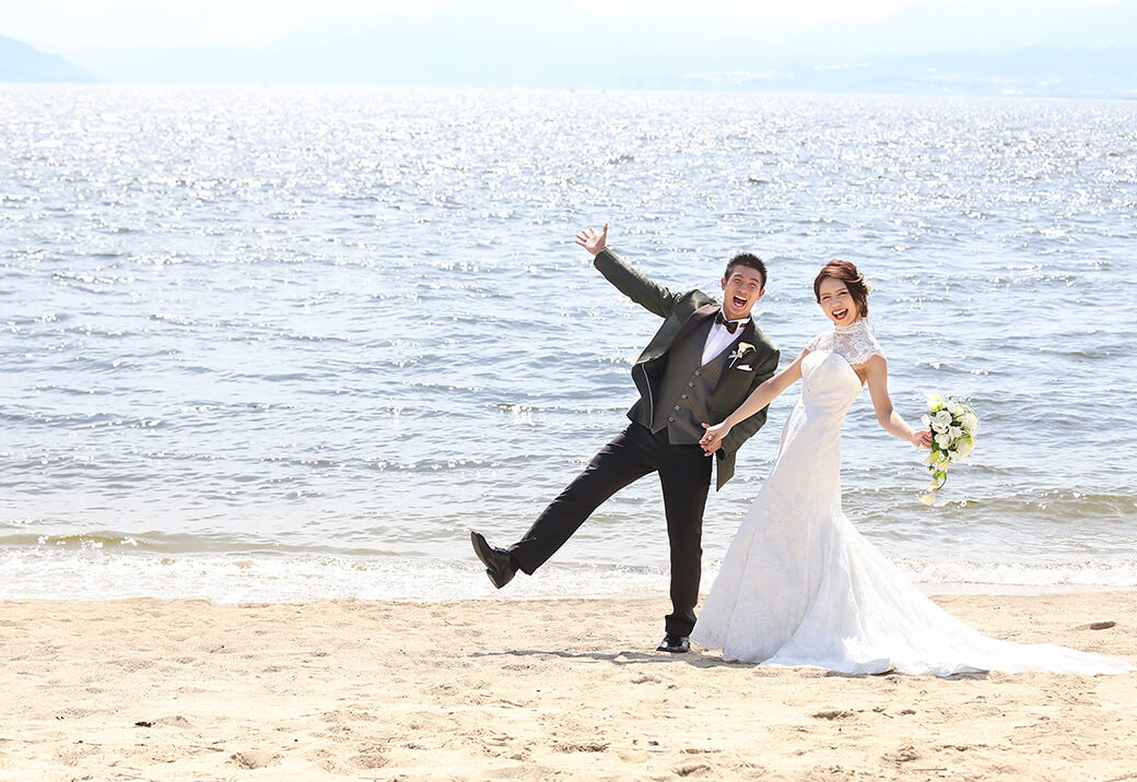 ウェディングドレス ピーチガール 結婚式 披露宴 二次会 フォト