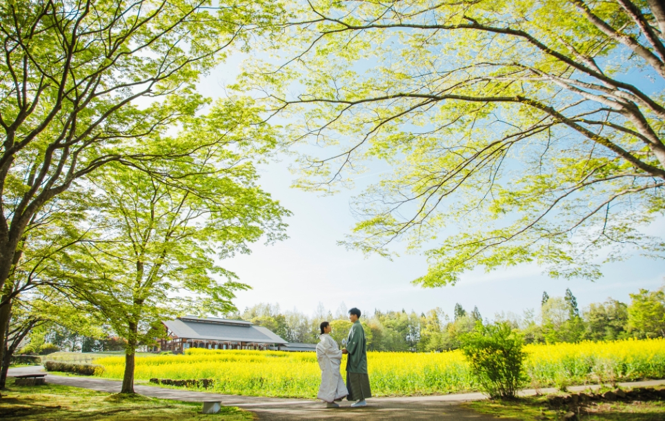 国営みちのく杜の湖畔公園