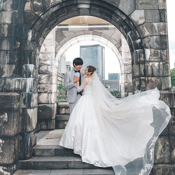 ワタベウエディング ウェディングドレス　結婚式　前撮り バッグ付 結婚式の前撮り・フォトウェディングの撮影なら「ワタベ