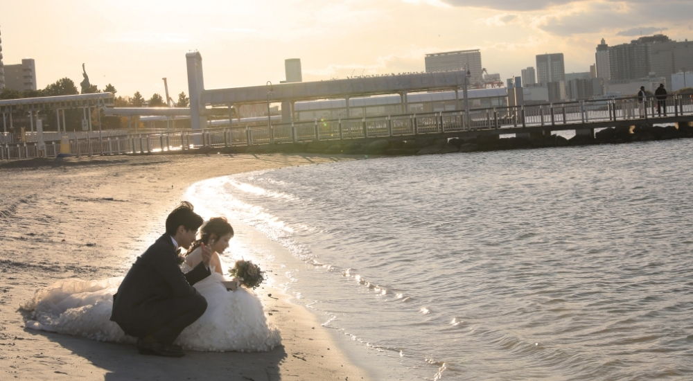 東京ベイでフォトウェディング