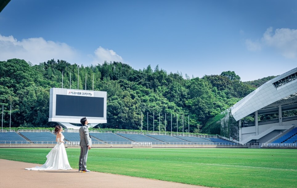 ベスト電器スタジアム 前撮り ドレス