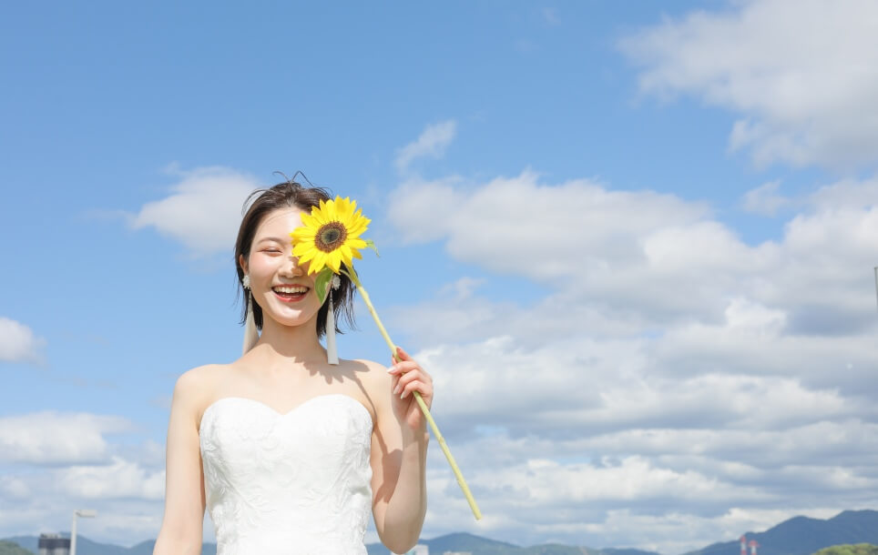 観光農園花ひろば 前撮り ドレス