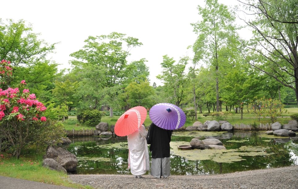 みちのく杜の湖畔公園 和装