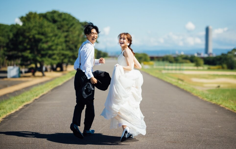 庄内緑地公園 前撮り ドレス