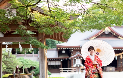 水前寺公園 前撮り 和装