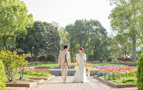 福岡市植物園 前撮り ドレス