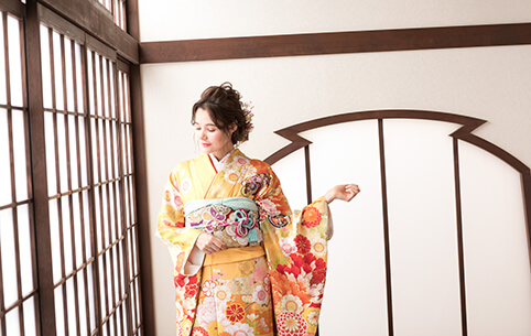 写真:成人式スタジオ撮影