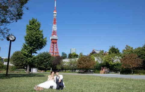 芝公園 前撮り ドレス