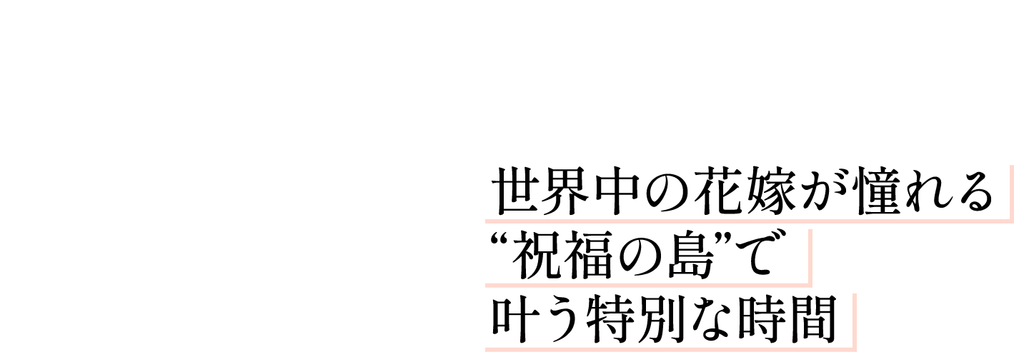 Attraction 1 世界中の花嫁が憧れる
