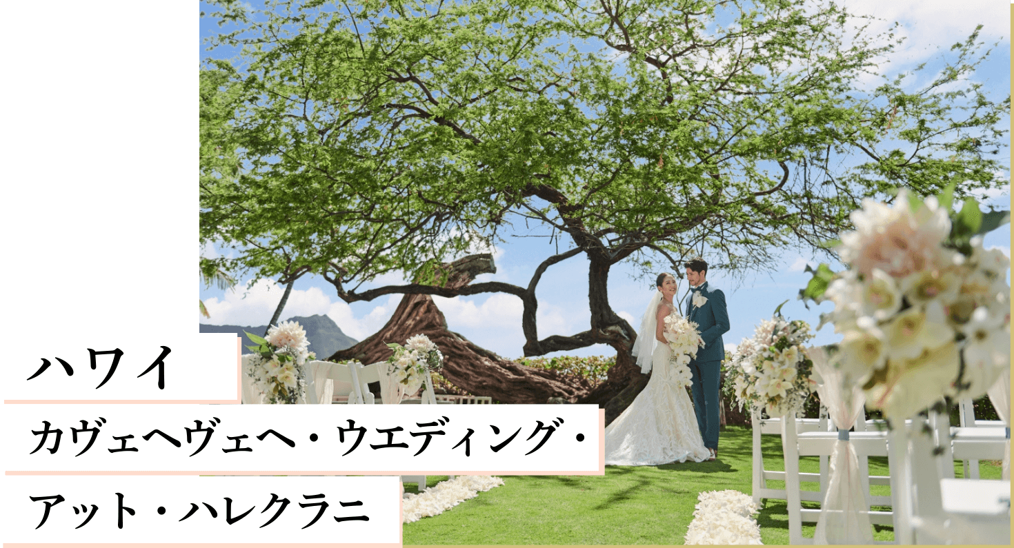ハワイ カヴェヘヴェヘ・ウエディング・アット・ハレクラニ