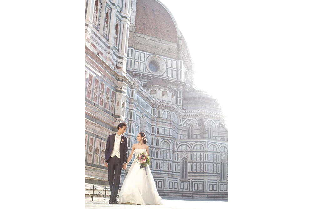 ドゥオモを望む絶景の結婚式