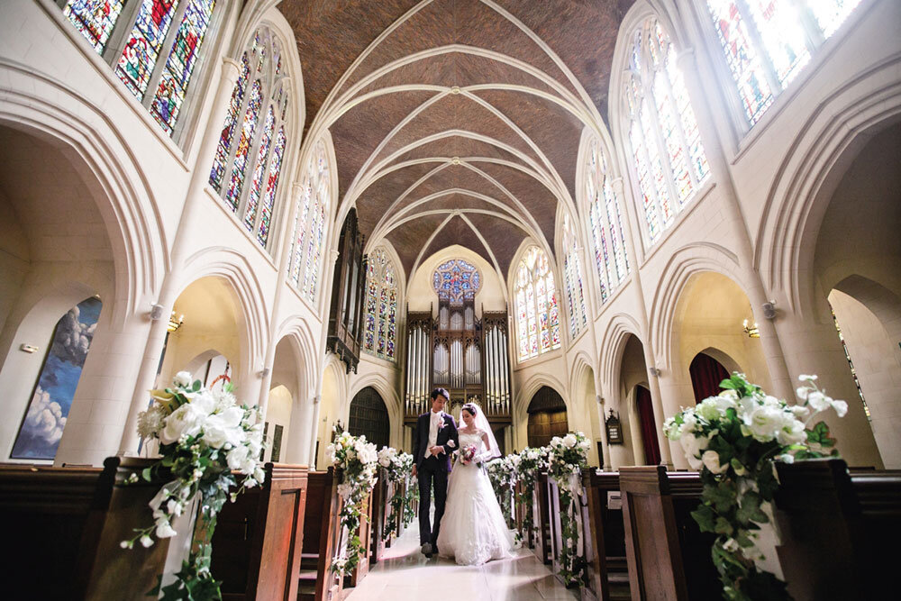 フランス・アメリカン・チャーチの結婚式