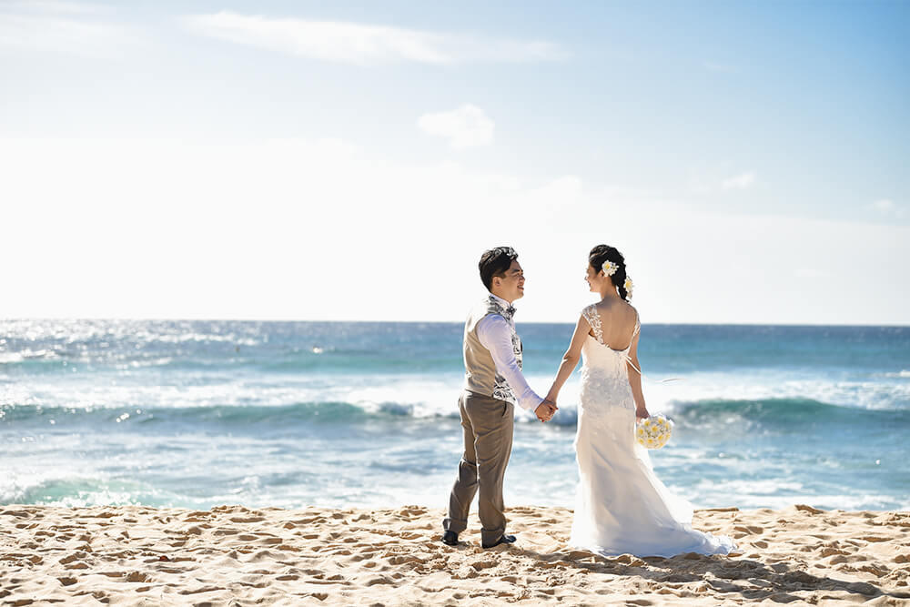 写真:ようやく叶ったハワイ挙式