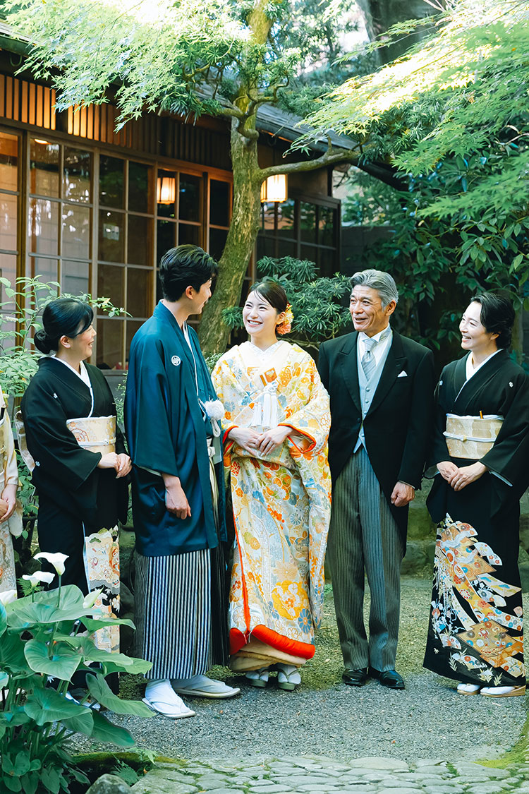 歴史ある京都での挙式家族で会食