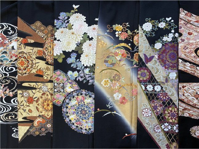 Vintage kimono fabrics for upcycling｜アップサイクルに使用される着物